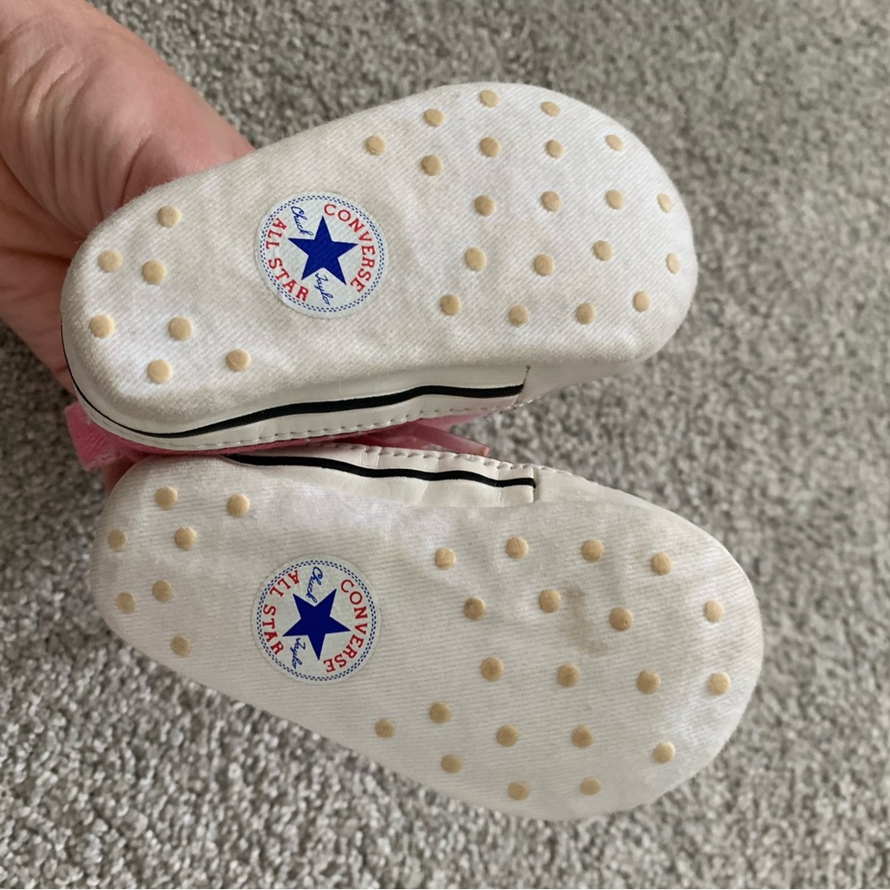 Pink Baby Converse Sneakers, size 2 - Picture 4 of 6